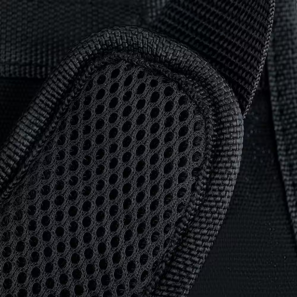 Husky Canvas Bib Tool Work Apron 23 in Quick Release Belt 16-Pocket Black