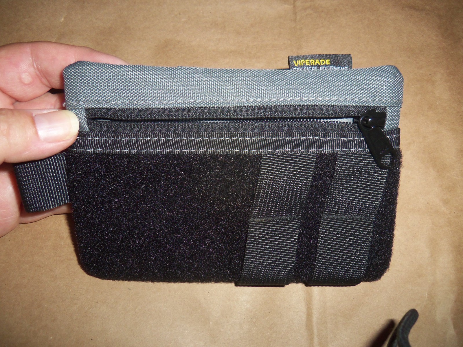 Viperade EDC Pouch Canvas Pocket Organizer for Men 3 Tool Slots Tactical Gray