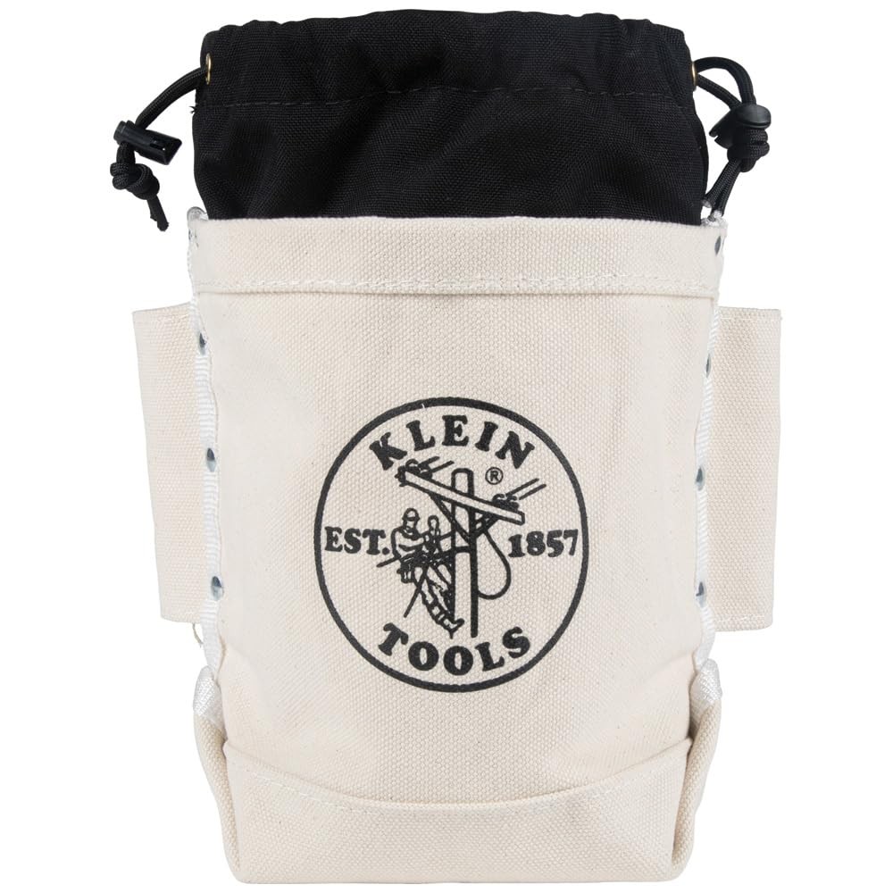 Canvas Bolt Bag 3Inch Drawstring Extra Tall 5x12x9 In Construction Pouch Holder