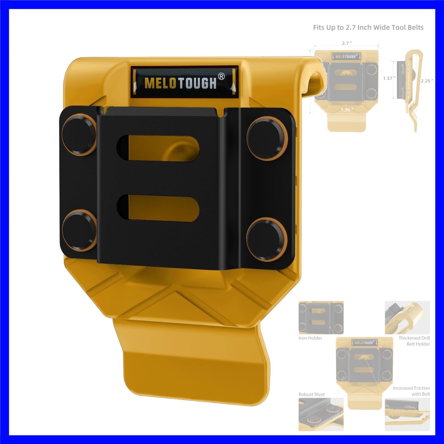 Drill Belt Clip,Drill Holder for Tool Belt,Measuring Tape Holder for Impact D…