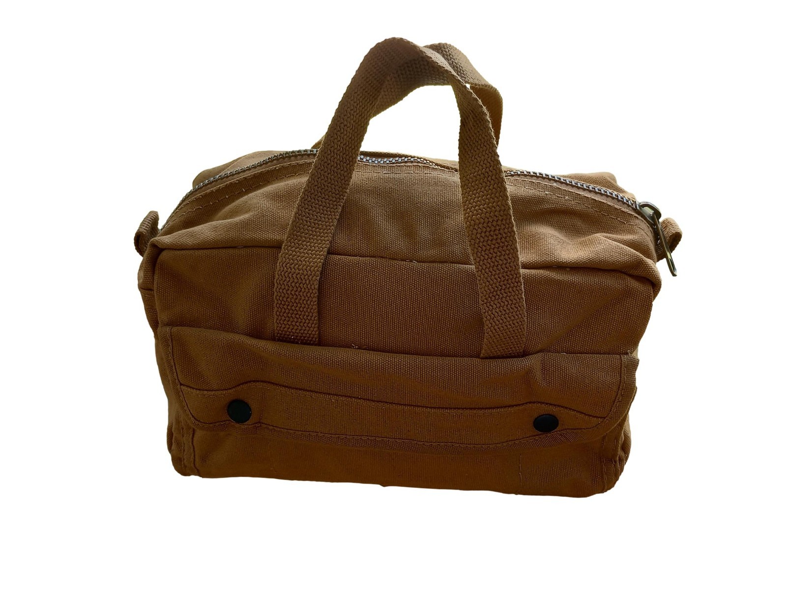 MILITARY STYLE MECHANICS HARD BOTTOM TOOL BAG BRASS ZIPPER HEAVY DUTY COYOTE BRN