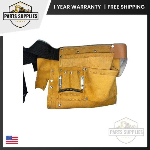 11 Pocket Leather Tool Belt w/ Quick Release Buckle Carpenter Construction Pouch