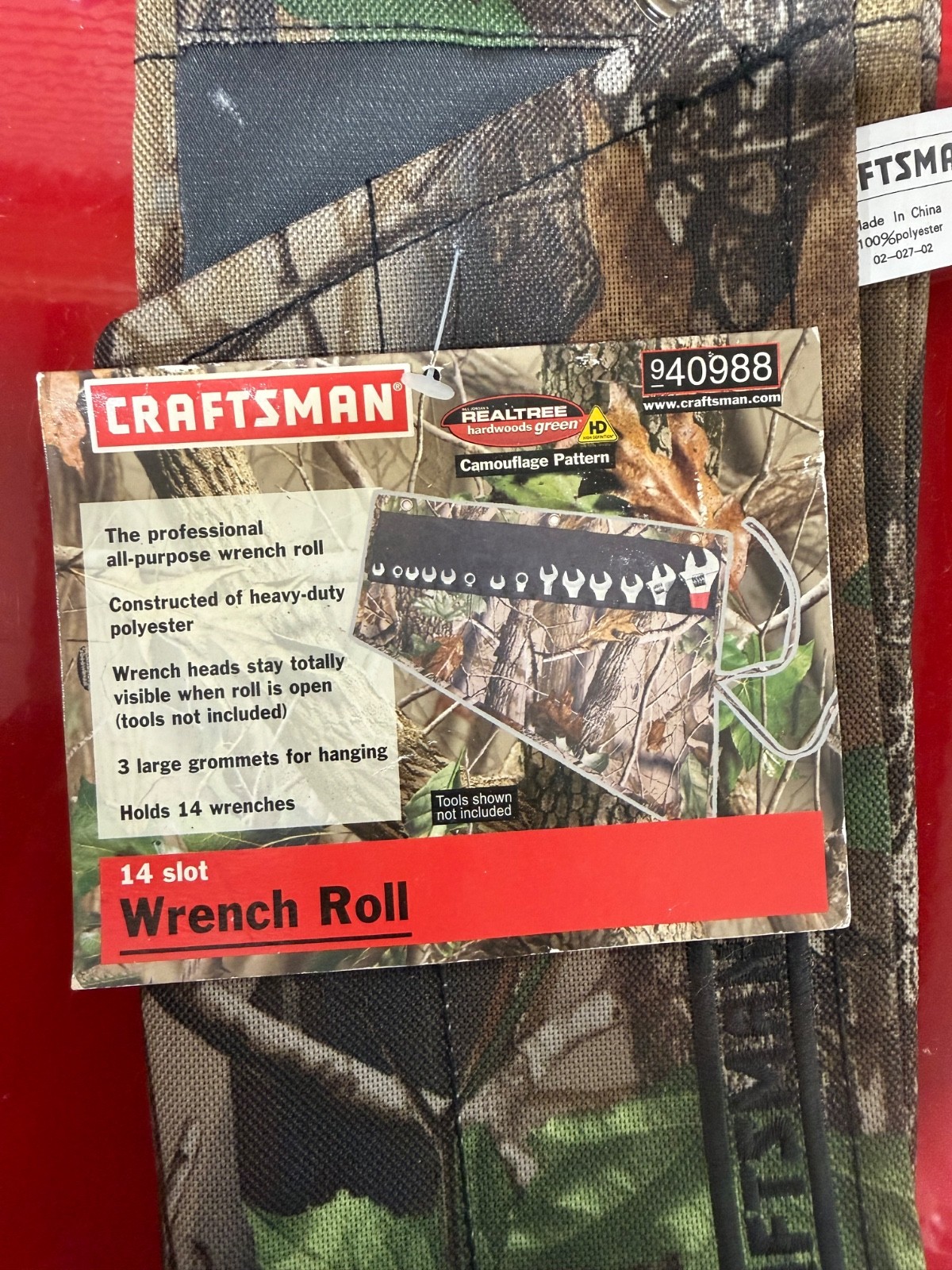 NEW Craftsman Camouflage 14 Pocket Wrench Roll-up Pouch Organizer Part # 40988