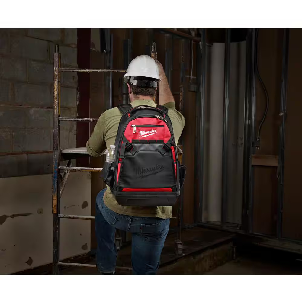 10 In. Jobsite Backpack with 7-Pocket Compact Utility Pouch