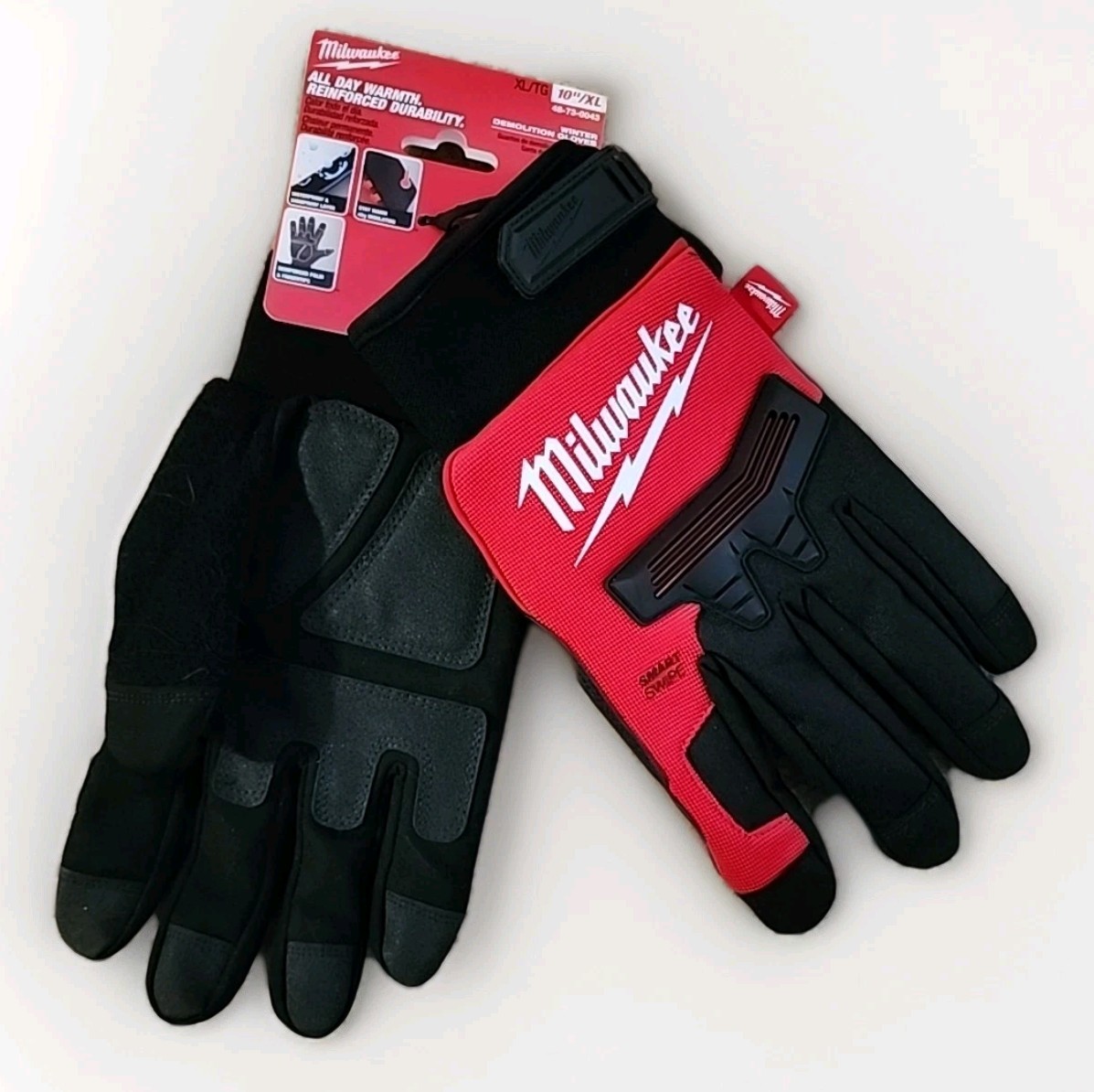 Westward 5MZJ9 Tool Bag, Black, Polyester, 22+ Pockets Milwaukee Gloves Included