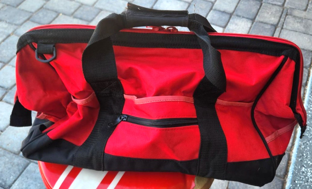 Jumbo! 18″! PT Performance Tool Bag /Tote! ~Red Nylon! Lots of Storage Pockets!