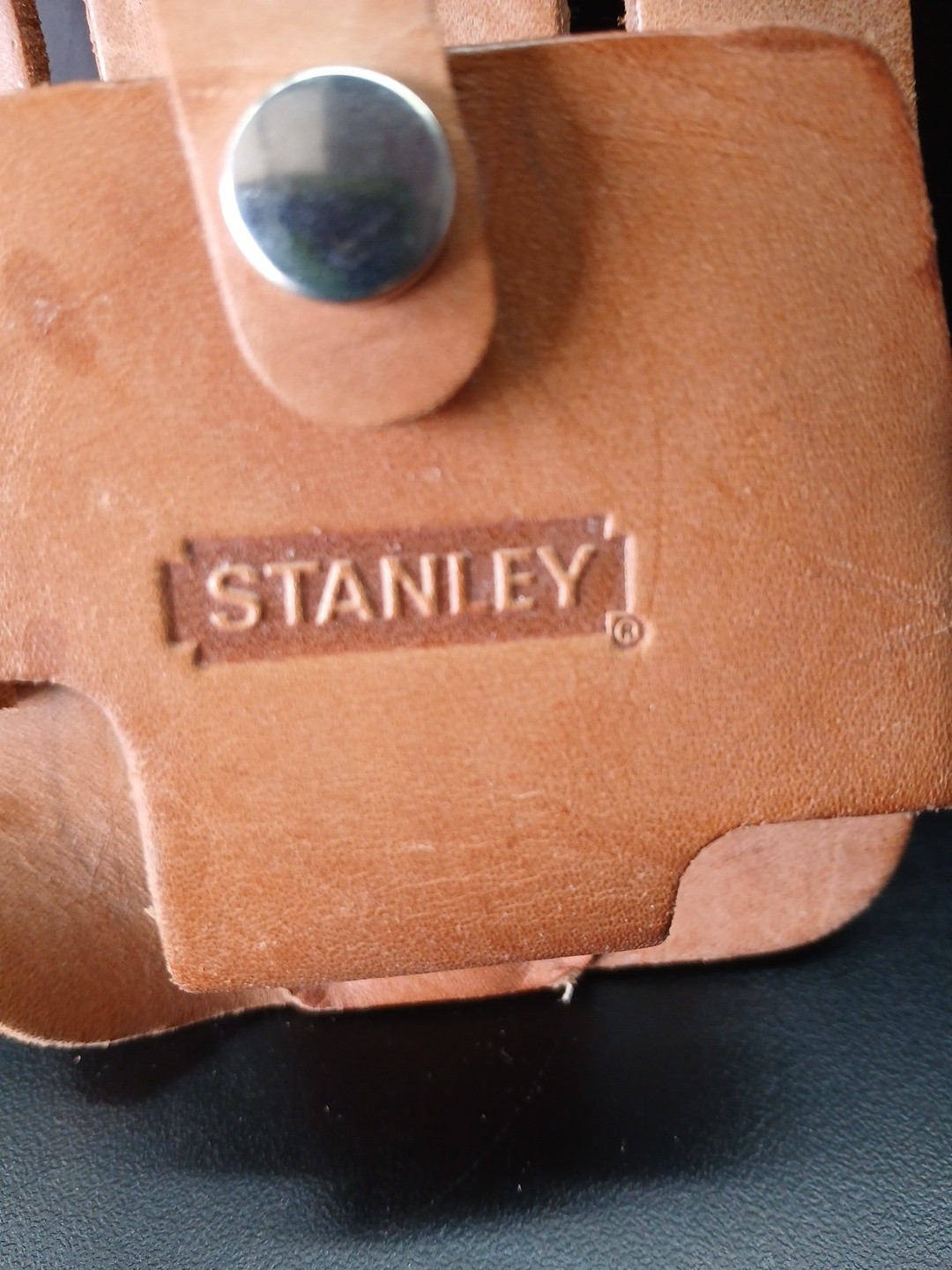 Stanley Leather Measuring Tape Holder Tool Belt Holster Only-Vintage