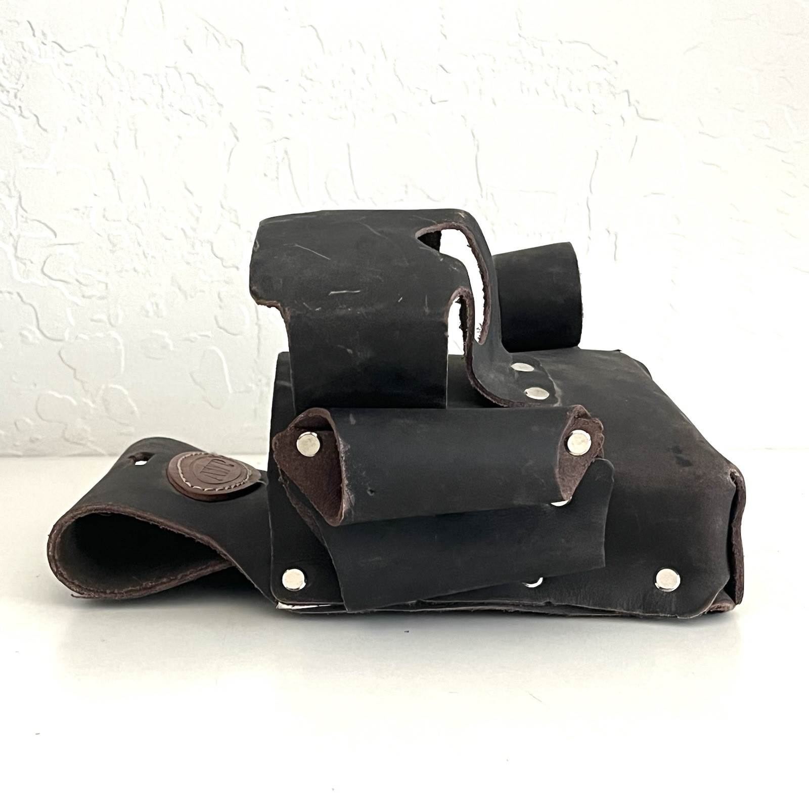 AWP Oil Tan Leather Utility Tool Belt Pouch Holster 01-001-01 Made in Mexico