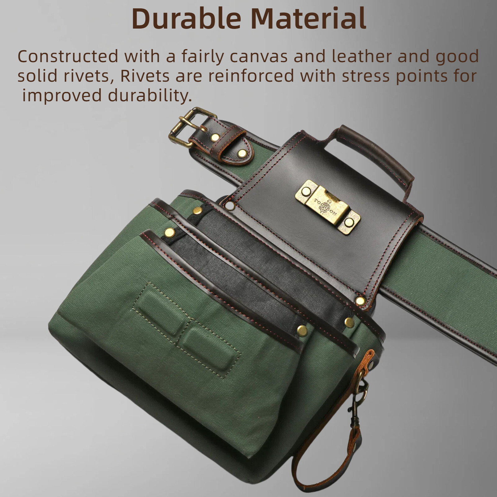 TOURBON Carpenter Workshop Electrician Tool Belt/Pouch/Bag/Holder Heavy Duty