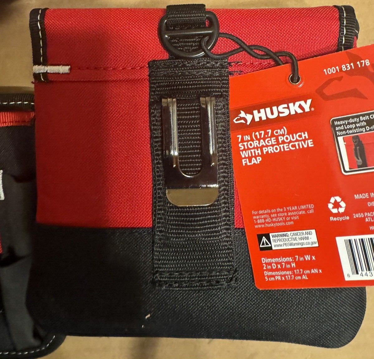 Husky 12 In. and 15 In. Tool Bag Combo NEW + 2 Bonus Tool Pouches