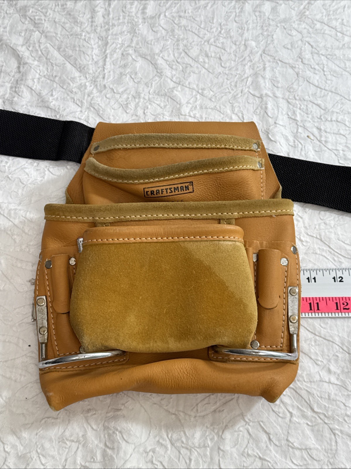 CRAFTSMAN LEATHER TOOL CARPENTER’S BELT POUCH W/BELT #940645 And #664 Lot