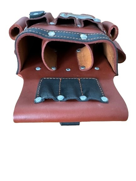 Leather Heavy Duty Electrician Carpenters Tool Pouch Waist Multi Storage Bag