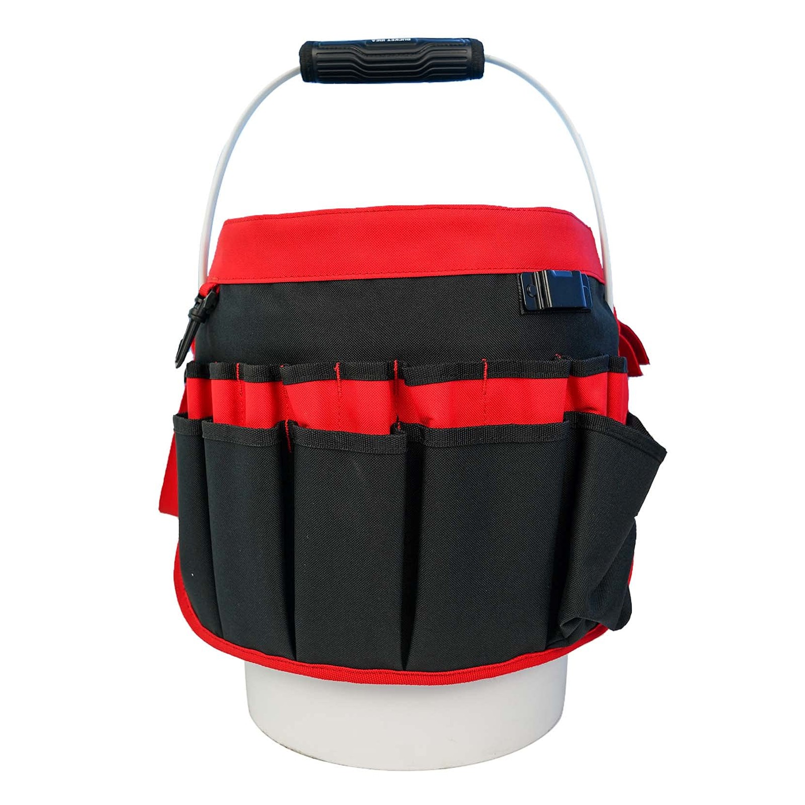 Bucket Tool Organizer With 35 Pockets Fits to 3.5-5 Gallon Bucket (Red)