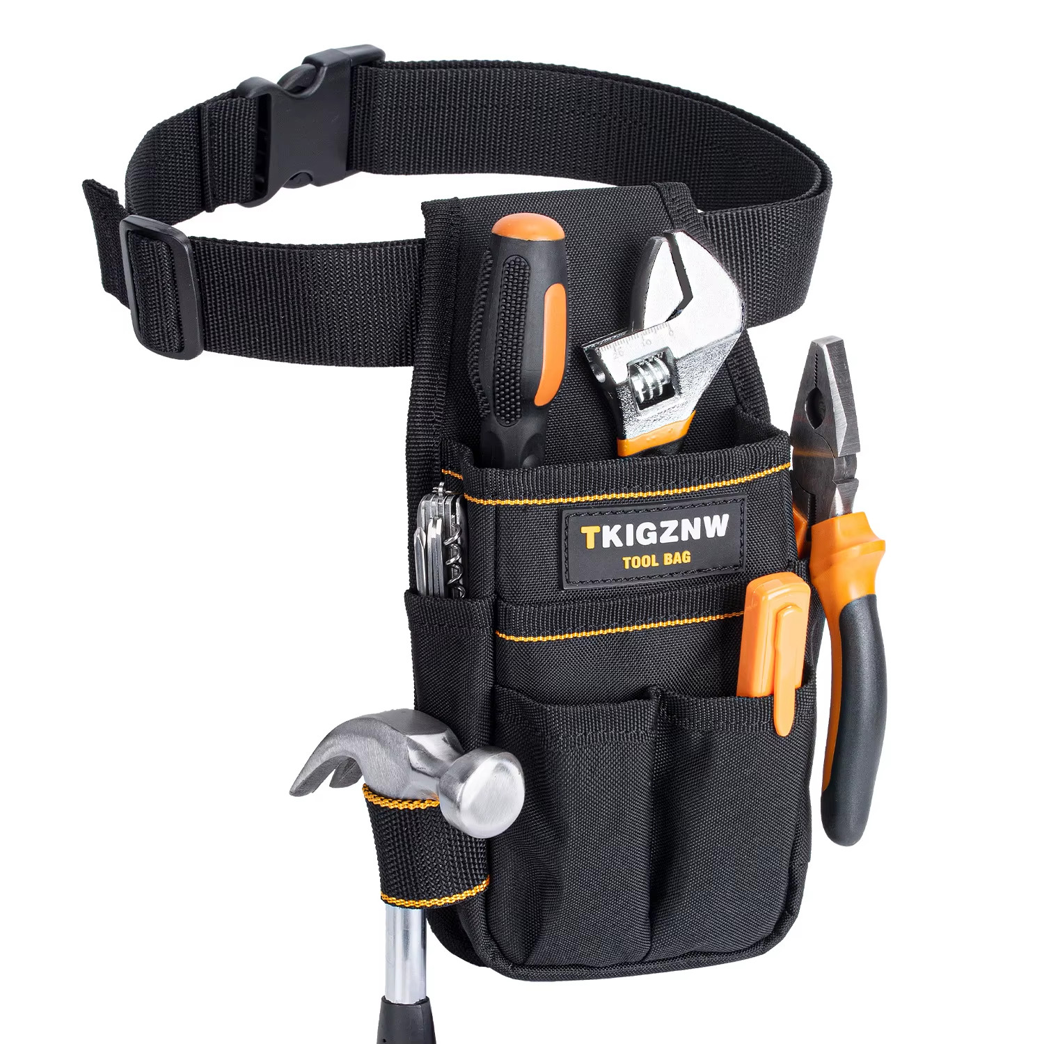 Electrician Belt Tool Pouch Waist Pack Toolkit – 15 Pockets Hardware Storage Bag