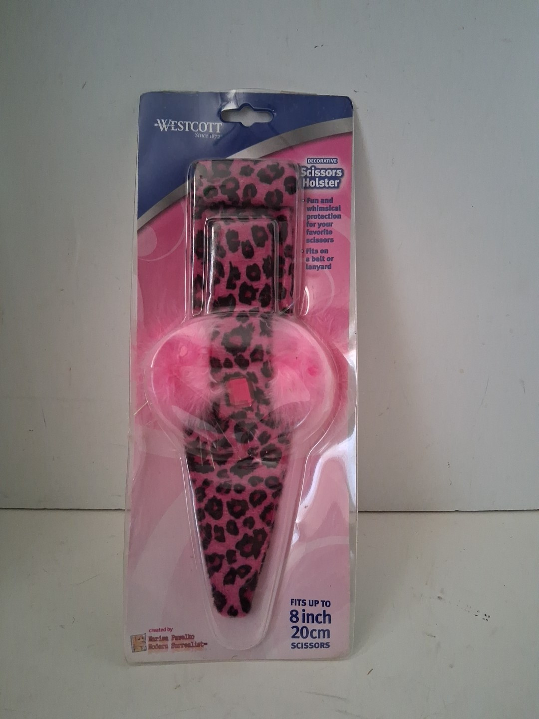Decorative Scissors Holster Fits up to 8in. Scissors Pink And Brown Leopard