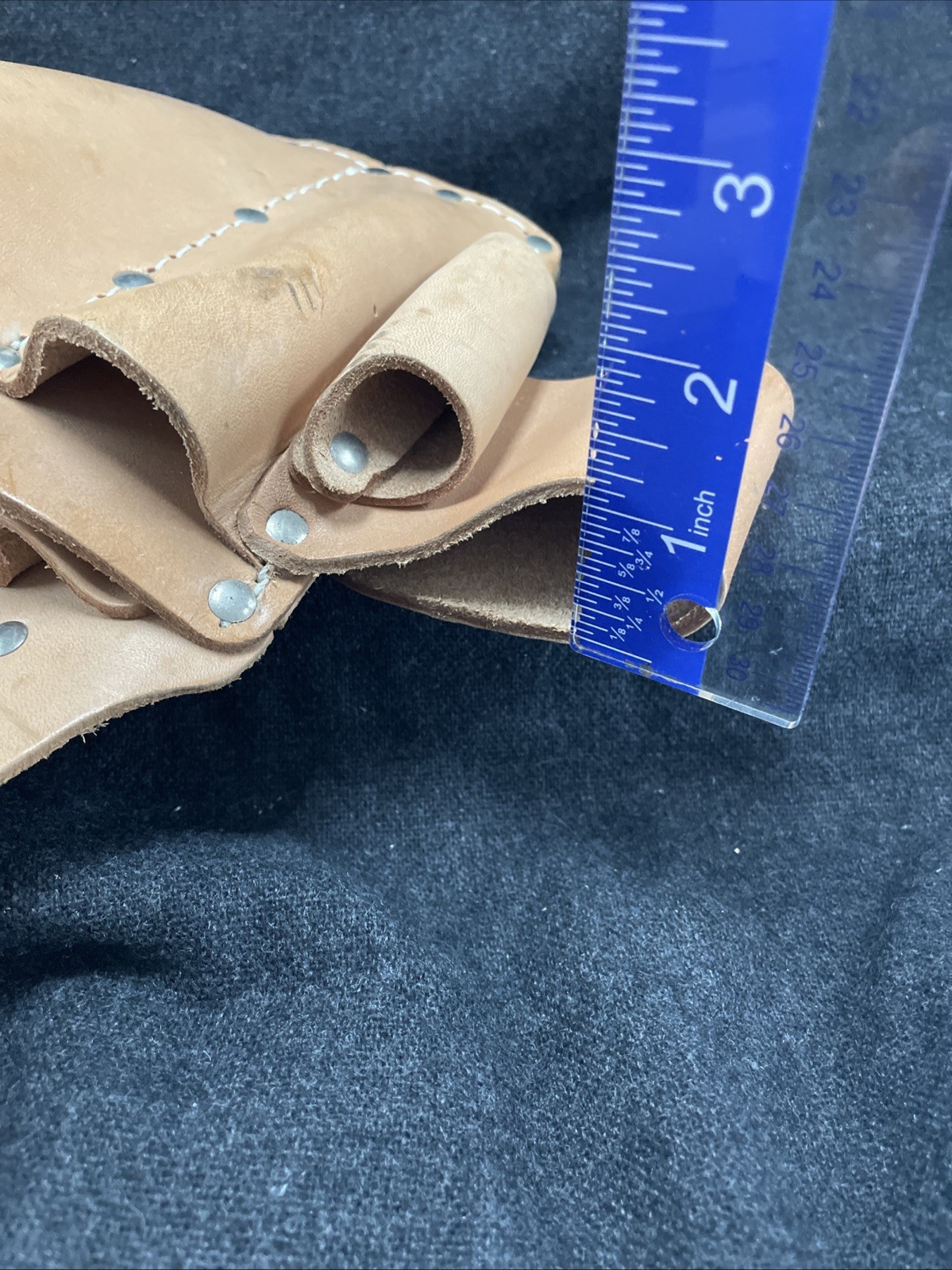 R & J Leathercraft 500 Genuine Leather Tool Pouch – 6 Pockets – Made in USA