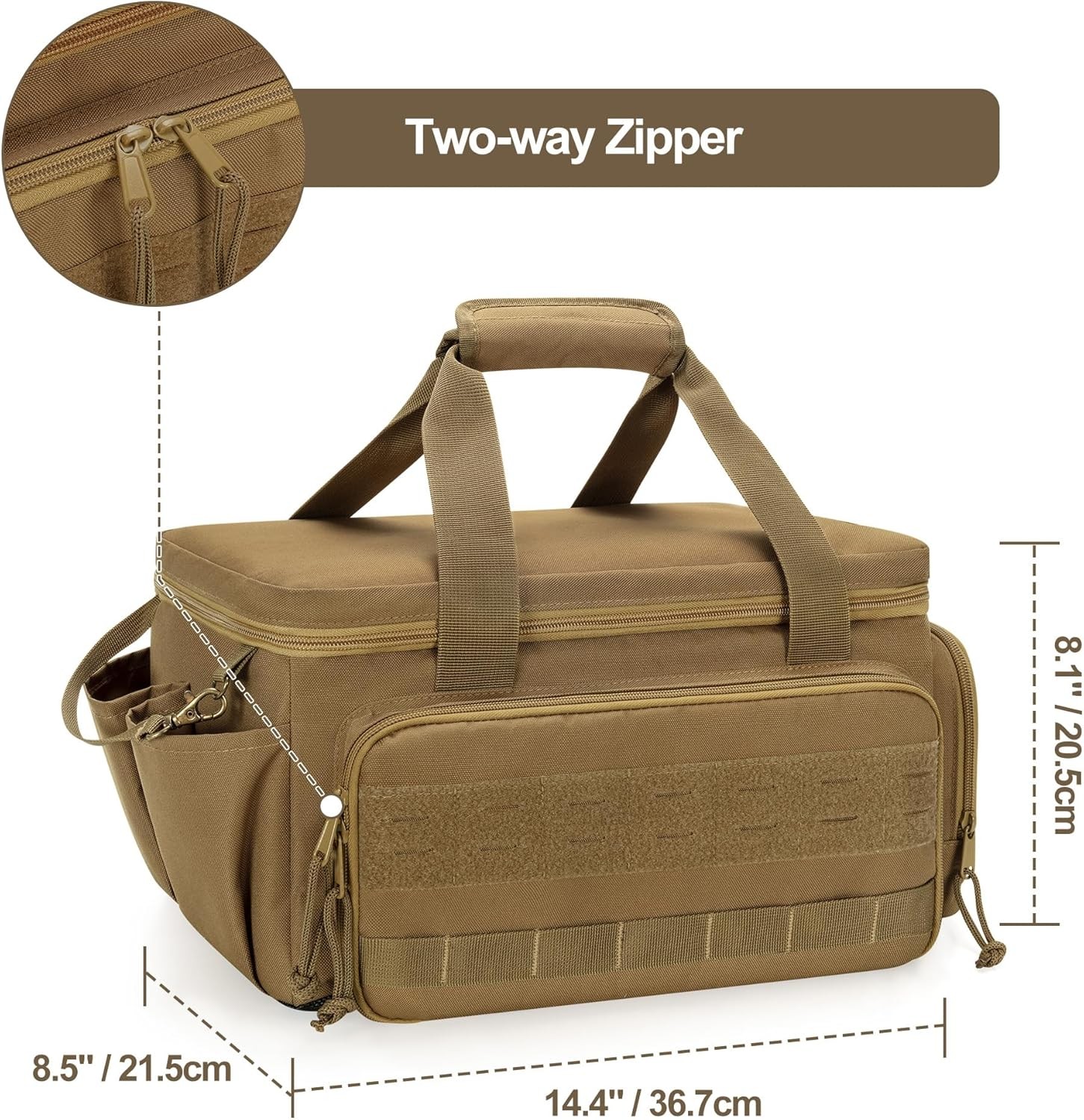 14 Inch Heavy Duty Canvas Tool Bag Organizer Reinforced Bottom Multiple Pockets