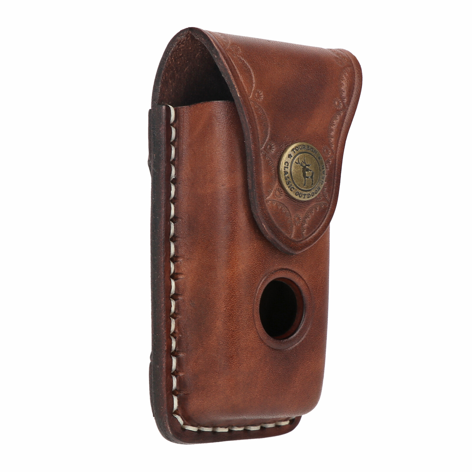 Tourbon Leather Knife Sheath for Folding Horizontal Trapper Knife Belt Holster