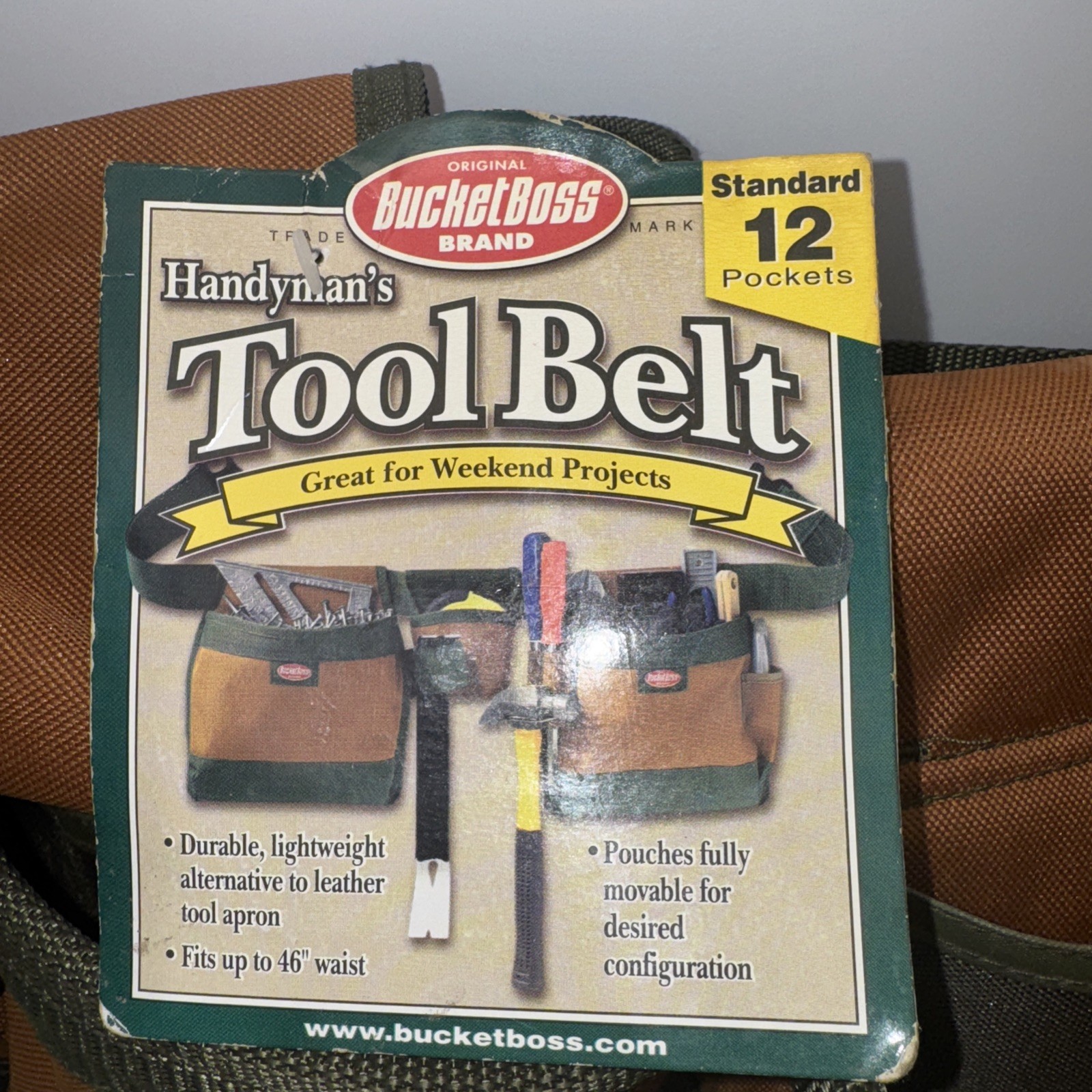 Bucket Boss Handyman’s multi 3 Pocket Canvas Tool Belt Tape Pouch Hammer Holder