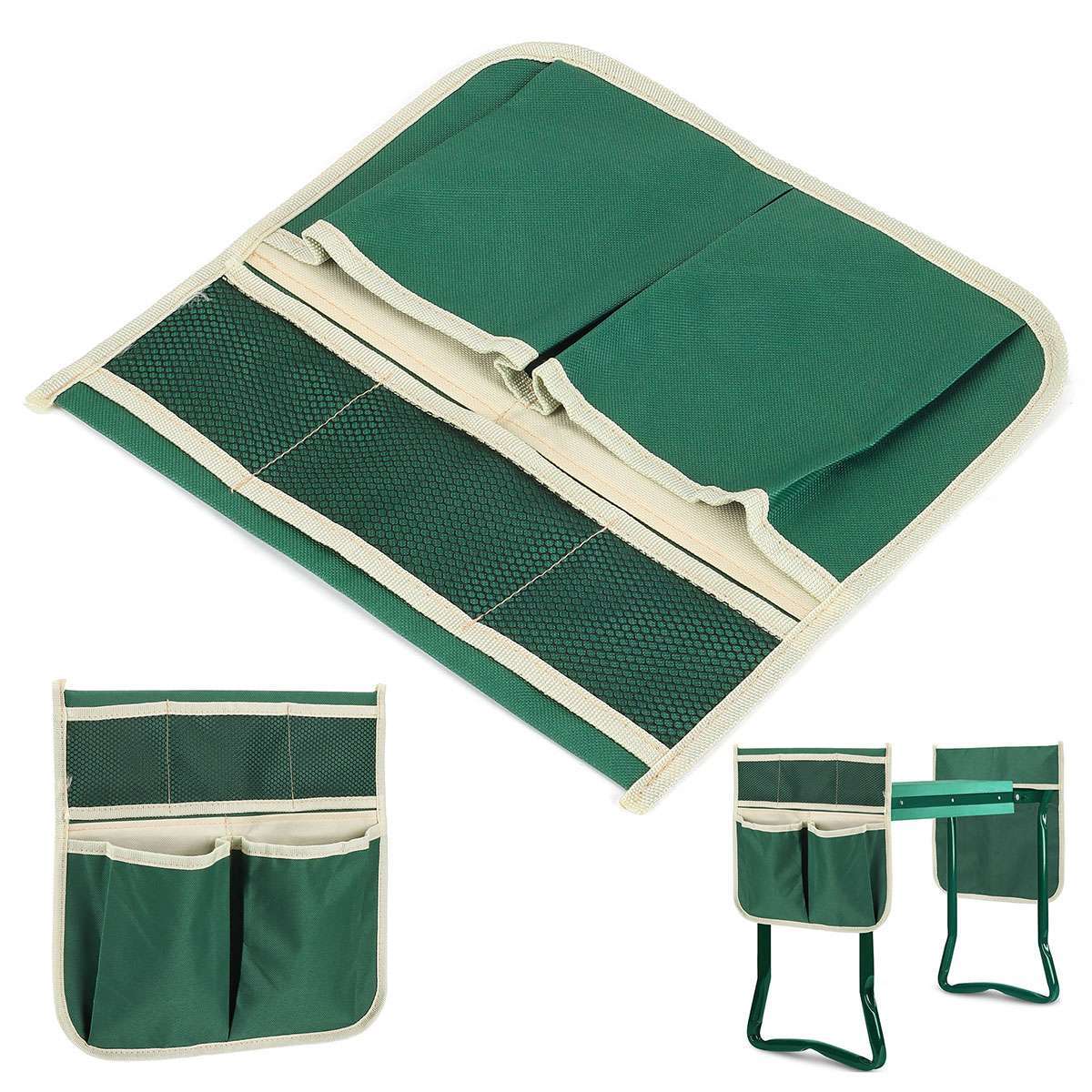 Garden Kneeler Seat EVA Folding Portable Tool Side Pouch Bag for Bench
