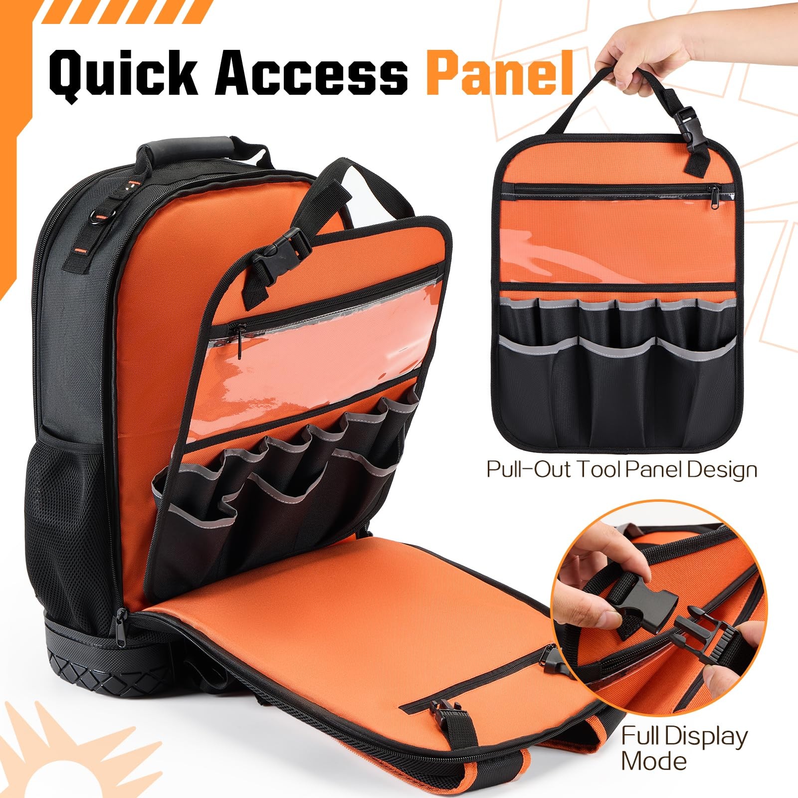 Tool Backpack Heavy Duty Backpack Tool Bag 1680d Implements Carrier For Electric