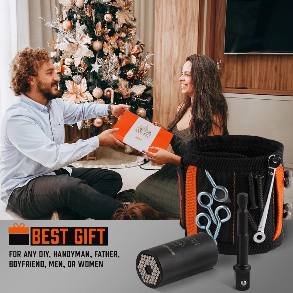 Magnetic Wristband & Universal Socket Grip (7–19Mm), Stocking Stuffers Gifts for
