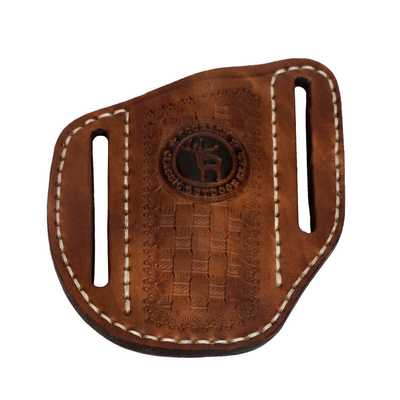 TOURBON Leather Folding Knife Sheath Belt Carry Pouch EDC Pocket Knives Holder
