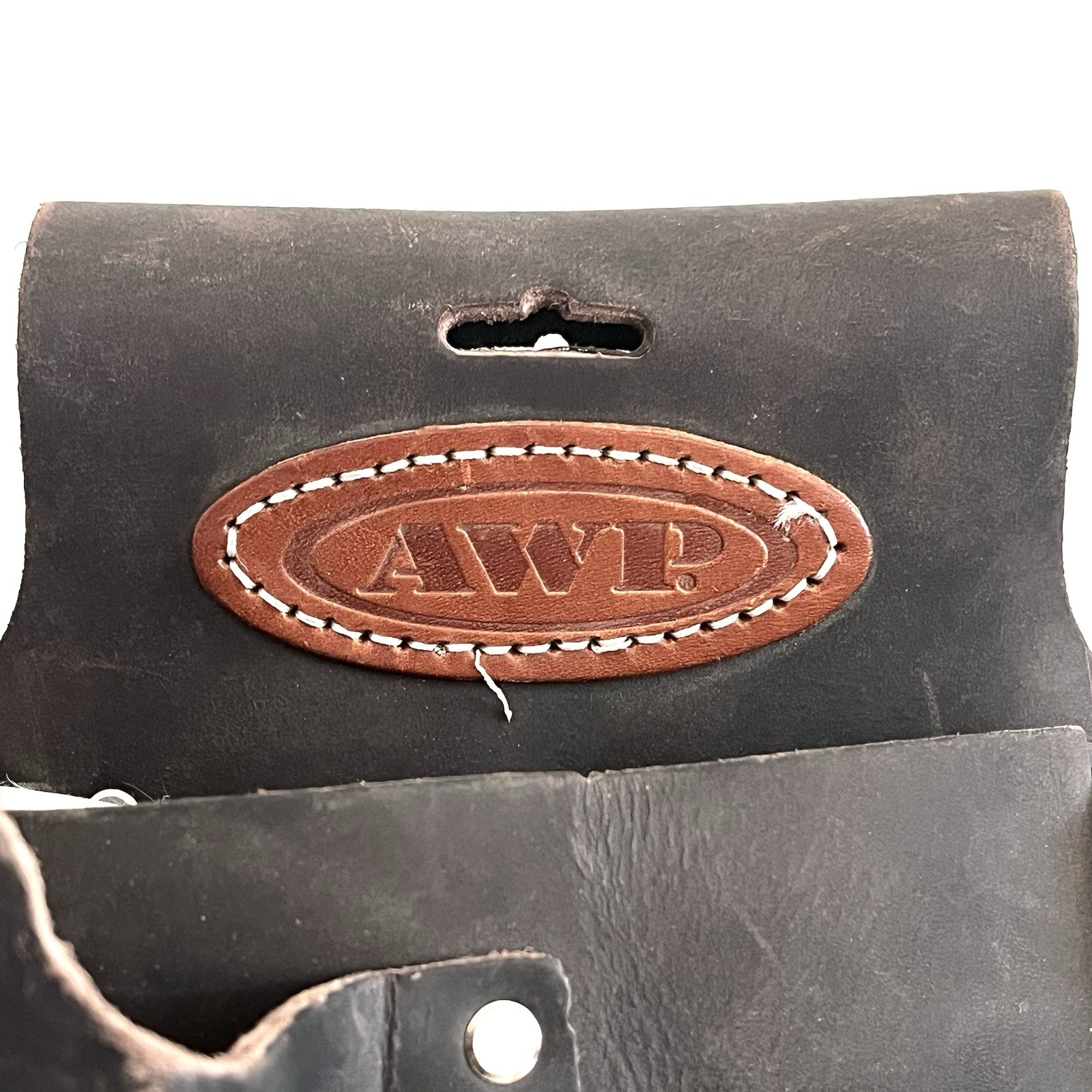 AWP Oil Tan Leather Utility Tool Belt Pouch Holster 01-001-01 Made in Mexico