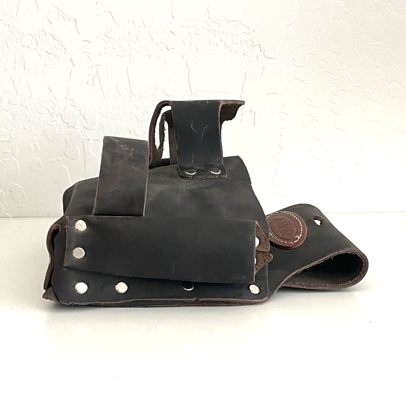 AWP Oil Tan Leather Utility Tool Belt Pouch Holster 01-001-01 Made in Mexico