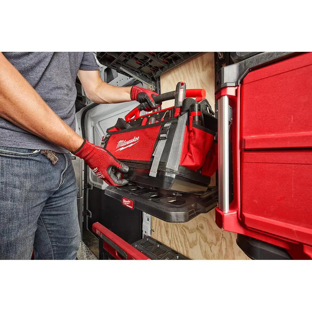Technician Tool Bag 20″ Compact Contractor Tote Electrician Caddy Tear Resistant
