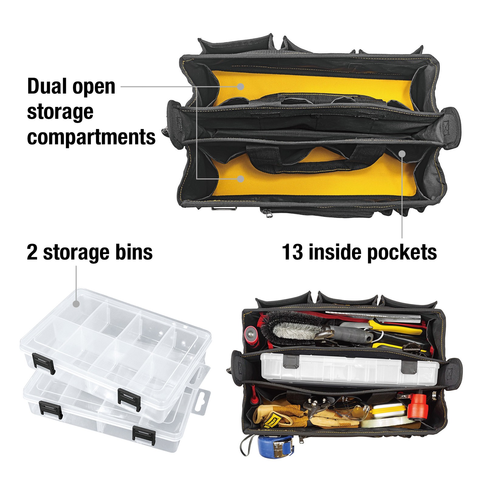 Cat 17 Inch Tech Tool Tote with Storage Cases – 240045