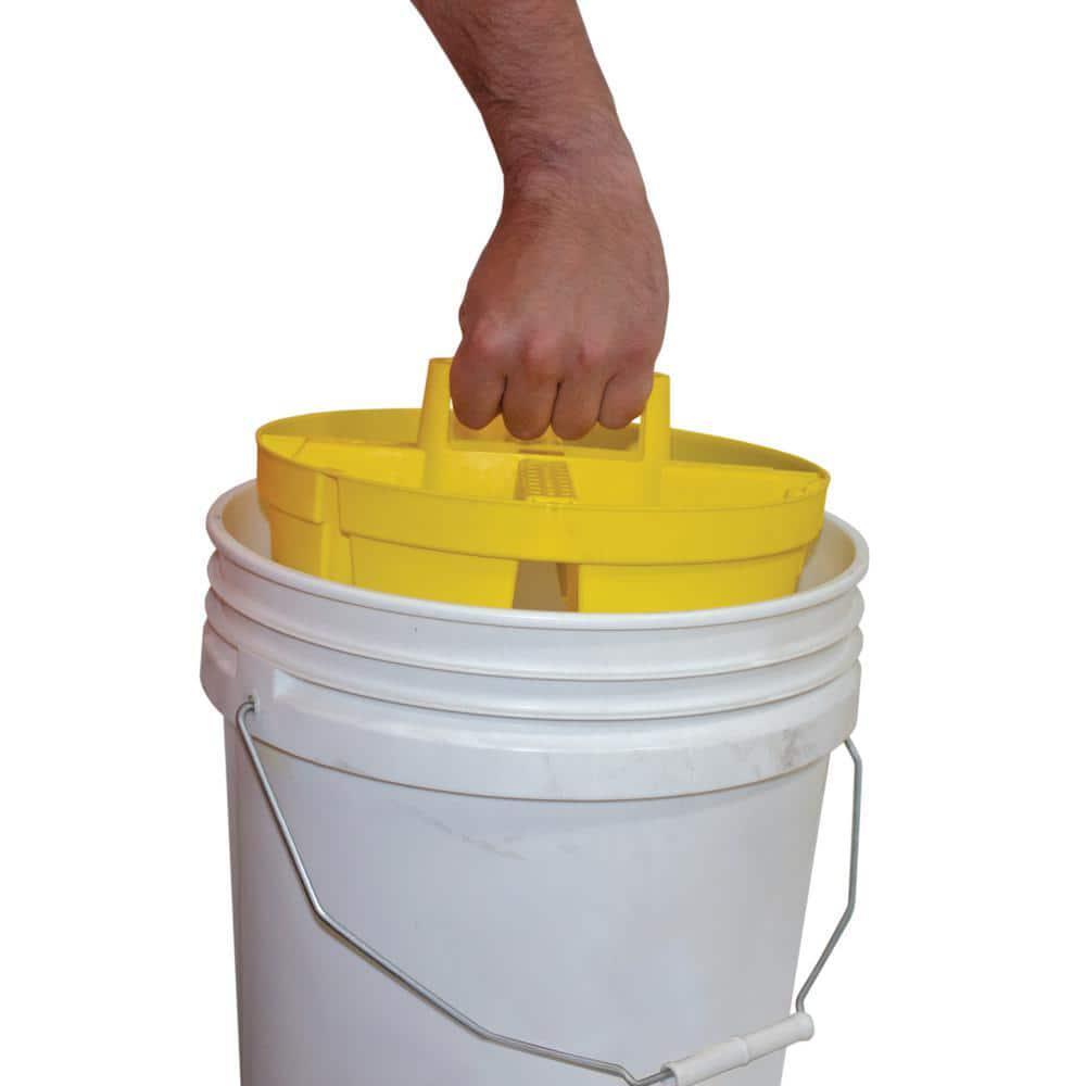 10.25in 4-Compartment 5 Gal Pail Bucket Stacker Tools Compartment Organizer