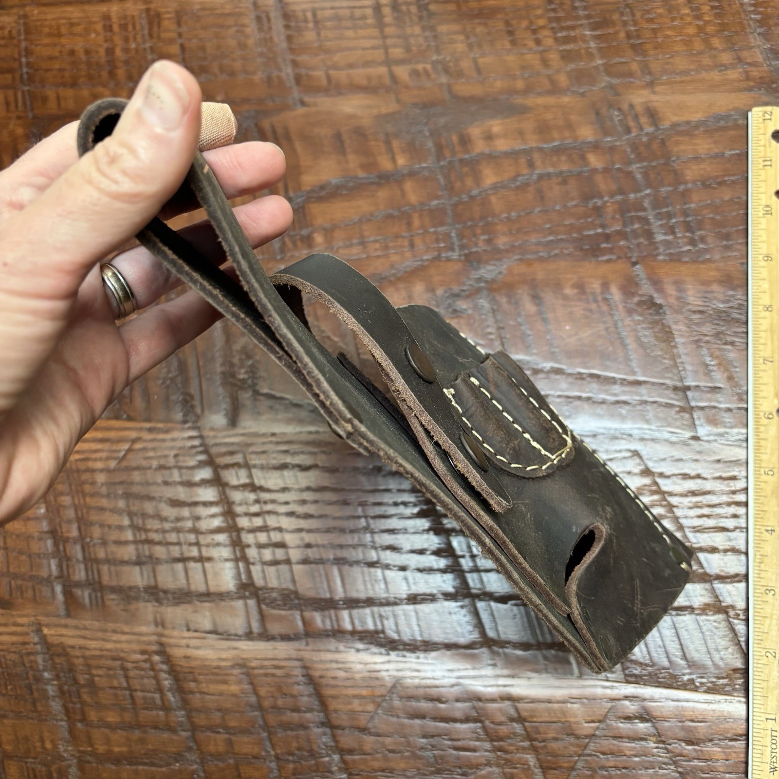 Craftsman #940528 Leather Power Tool Belt Drill Holster Pouch w bit holder slots