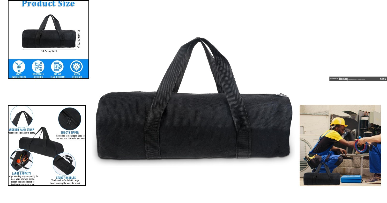 Waterproof 12-Inch Canvas Tool Pouch – Large Capacity Organizer for Tools