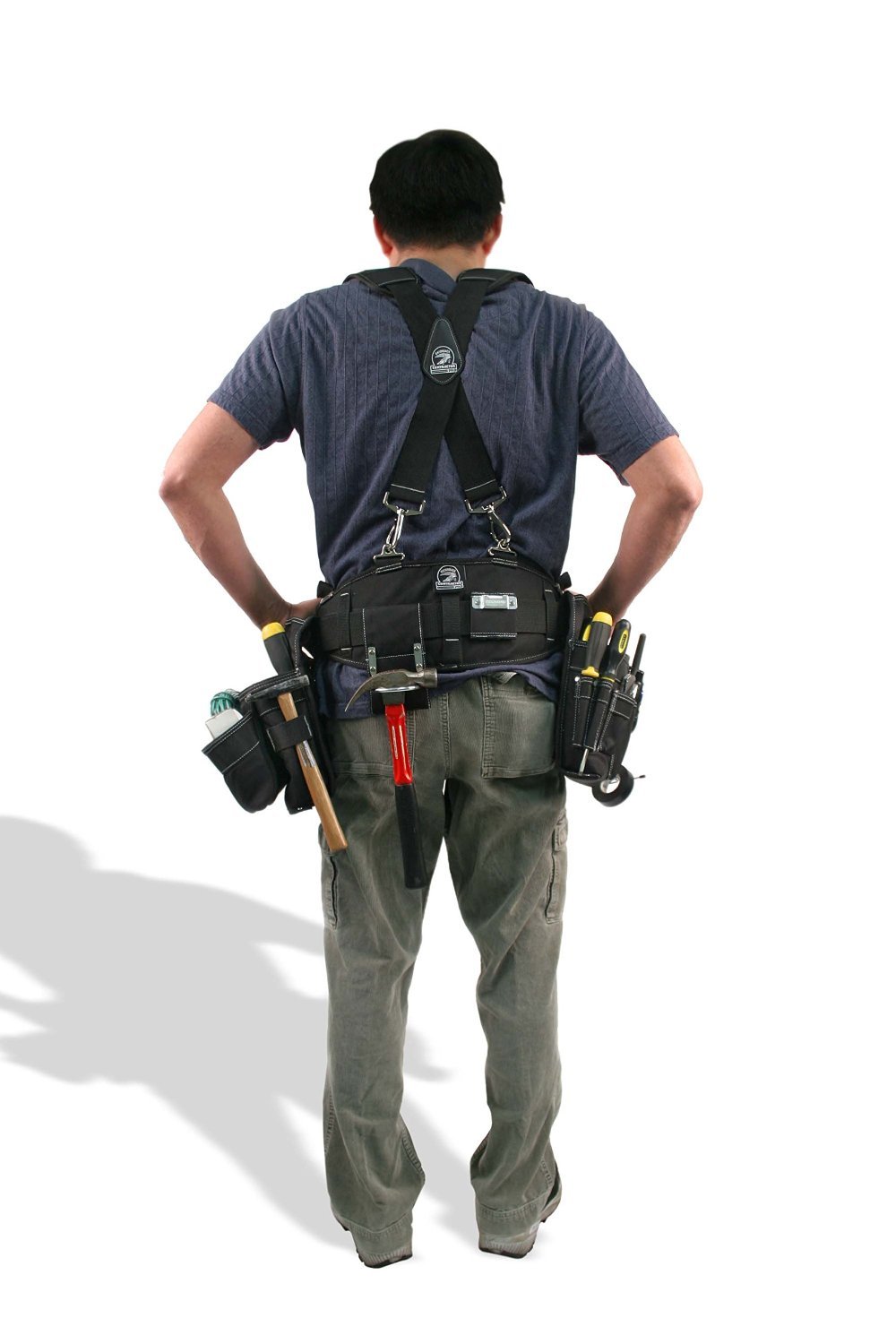 Gatorback Deluxe Carpenter’s Package. Tool Belt+Suspenders+Gloves+Magnetic Clip
