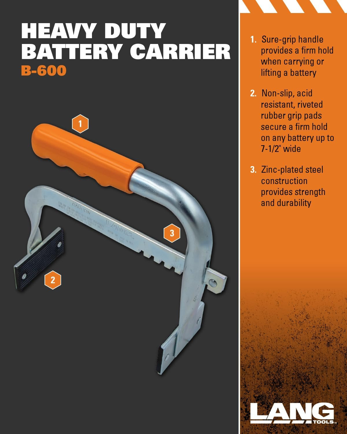 B-600 Heavy Duty Battery Carrier