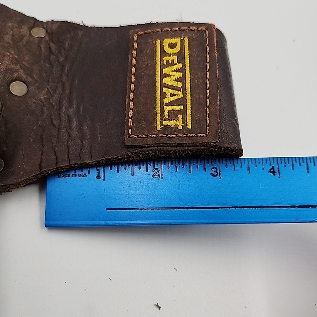 Vtg DeWalt Leather Drill Holster Pouch for Carpenter Electric Tool Belt CC-411DW