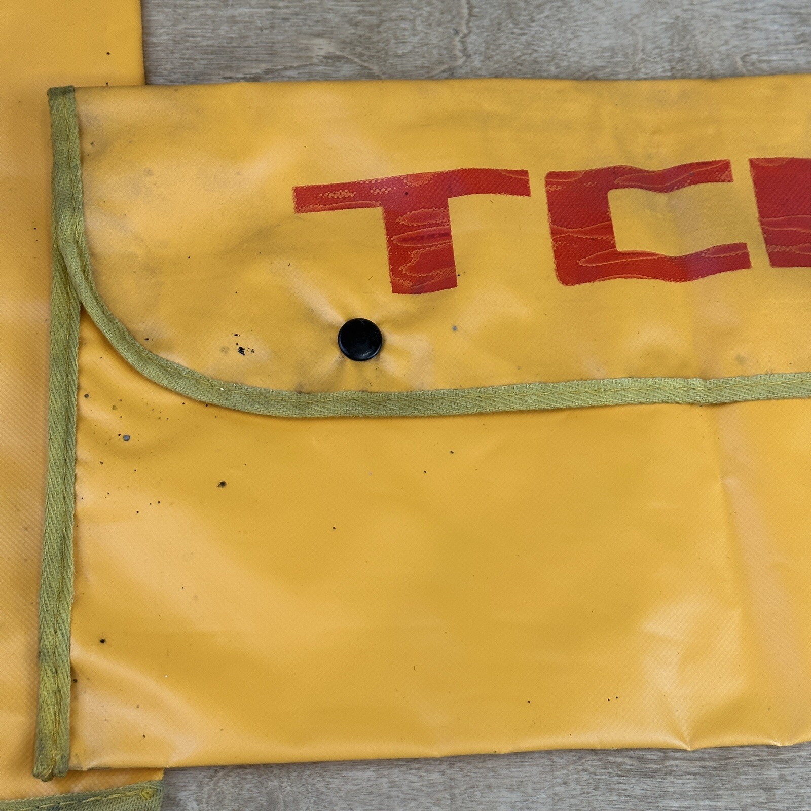 2 TCM Forklift Swag Tool Bag Pouches Snap Closure Red Logo Vintage 16” X 10” 🛻