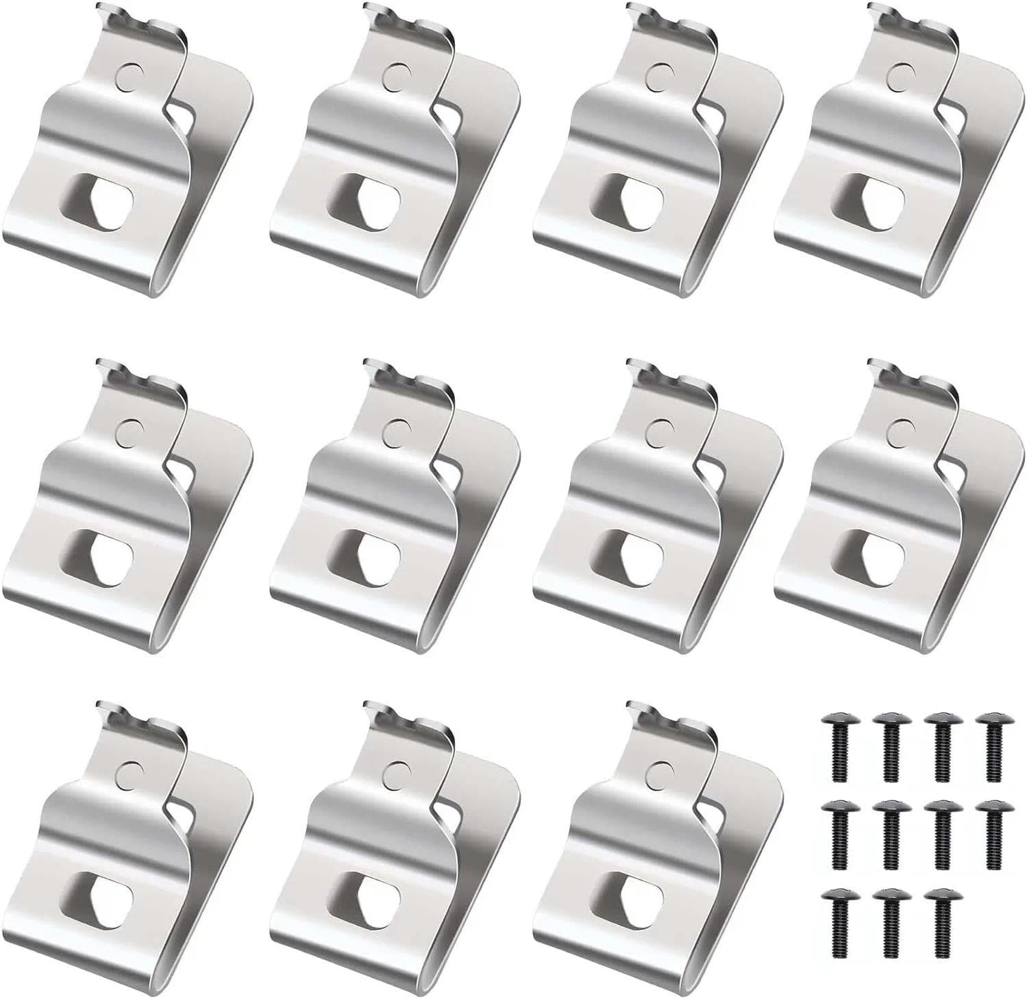 11pcs Stainless Steel Belt Clips for Power Tools, Compatible with 20V Drill Mode