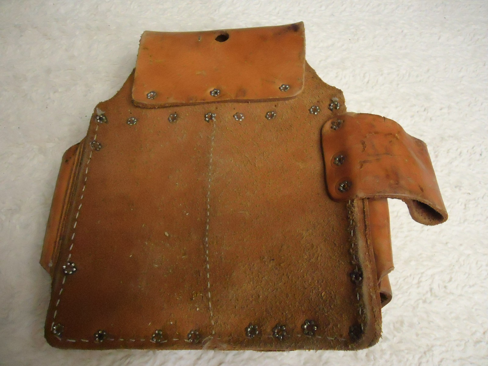 CLC TAN LEATHER PROFESSIONAL 12 COMPARTMENT HIP TOOL POUCH NO. W500 ^
