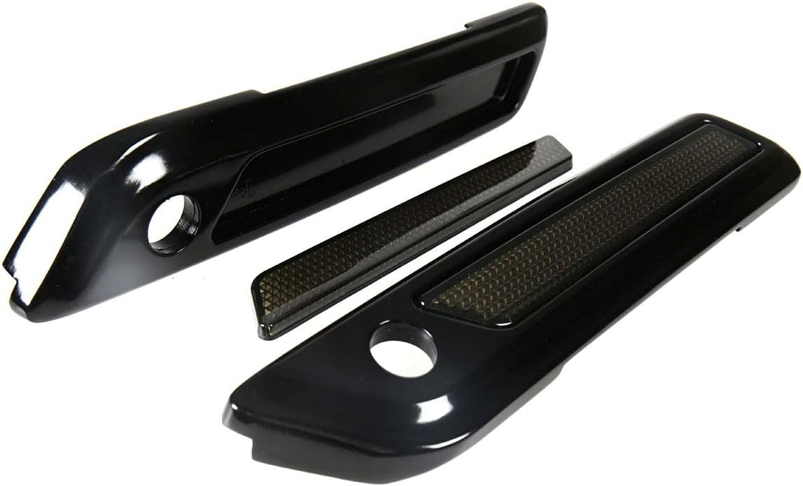 Saddlebag Outer Lid Hinge Latch Covers for Harley Touring Black