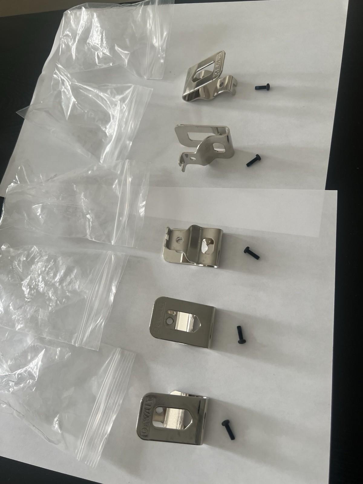 DEWALT Belt Clips Hooks Total of 5 for Tools, Drill, Impact, Multi-Tools