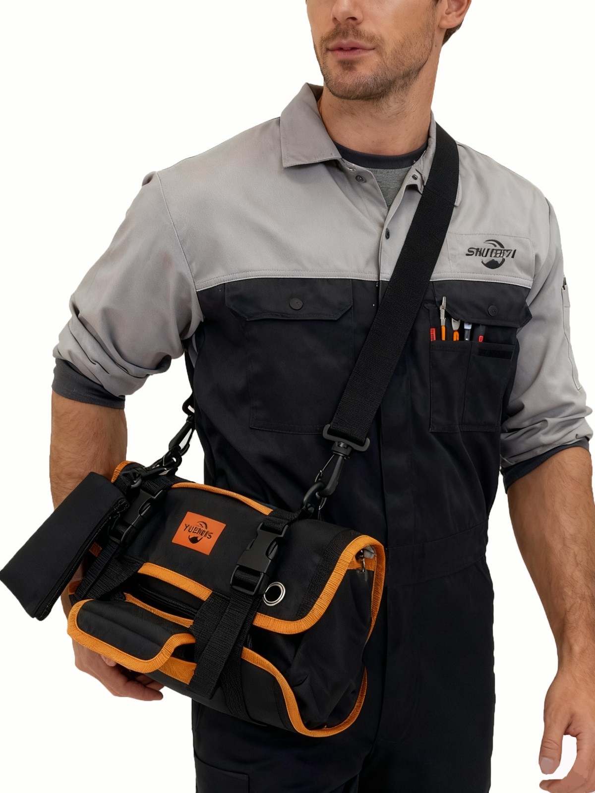 600D Oxford fabric ​​Portable Multi – Functional Tool Bag with Multiple Pockets