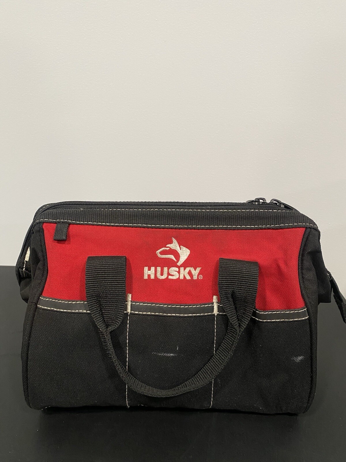 Set of 2 Husky Water Resistant Tool Bag Red Black 12 Inch and 15 Inch Organizer