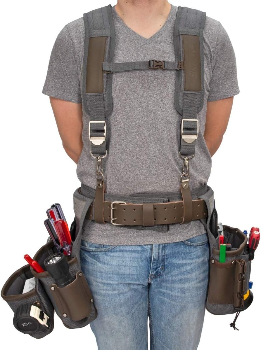 Heavy-Duty 13-Pocket Tool Rig for Electricians – Durable & Comfortable Design