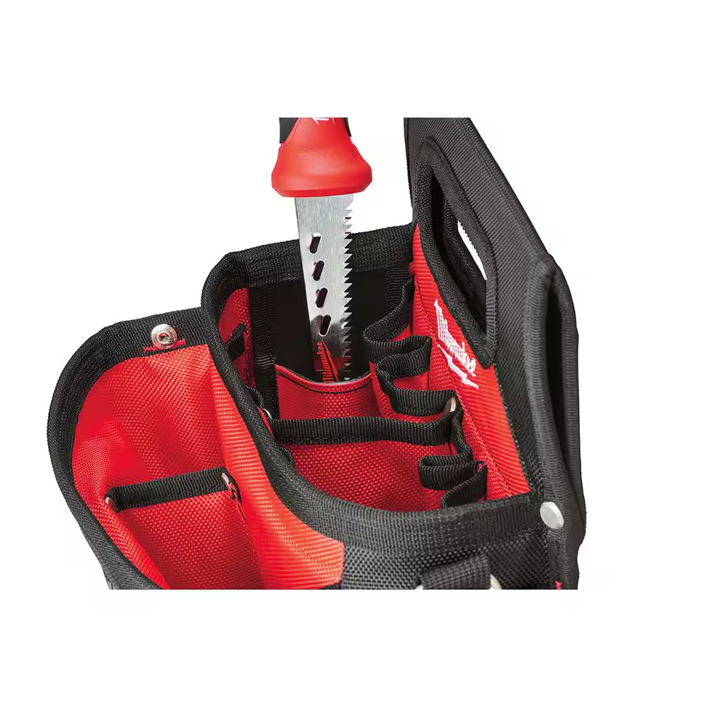 15-Pocket Electricians Tool Holder with Quick Adjust Belt and 6-In-1 Wire Stripp