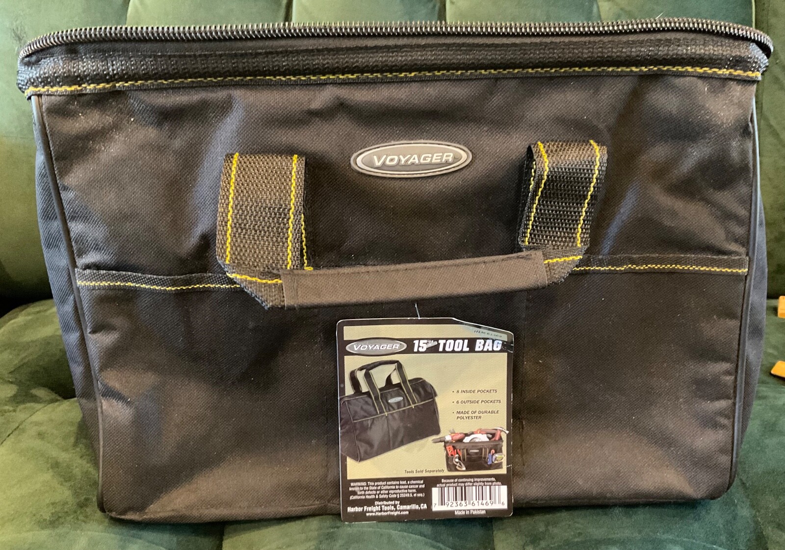 Voyager 15” Tool Bag 14 Pockets Portable Black Polyester Zipper New NOS NWT