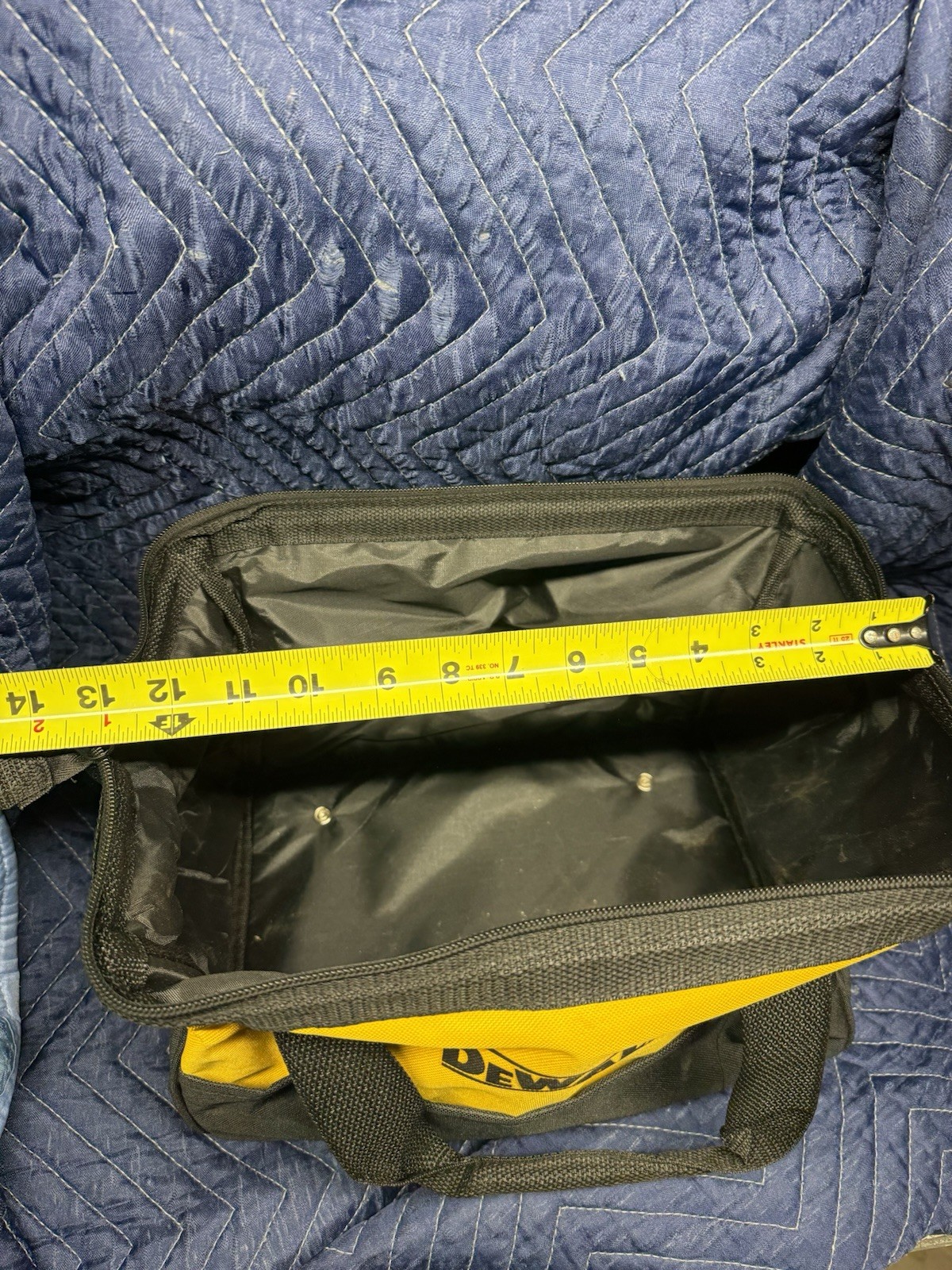 DEWALT Yellow and Black Fabric Tool Bag with Handle, 13″ Length, Single Item