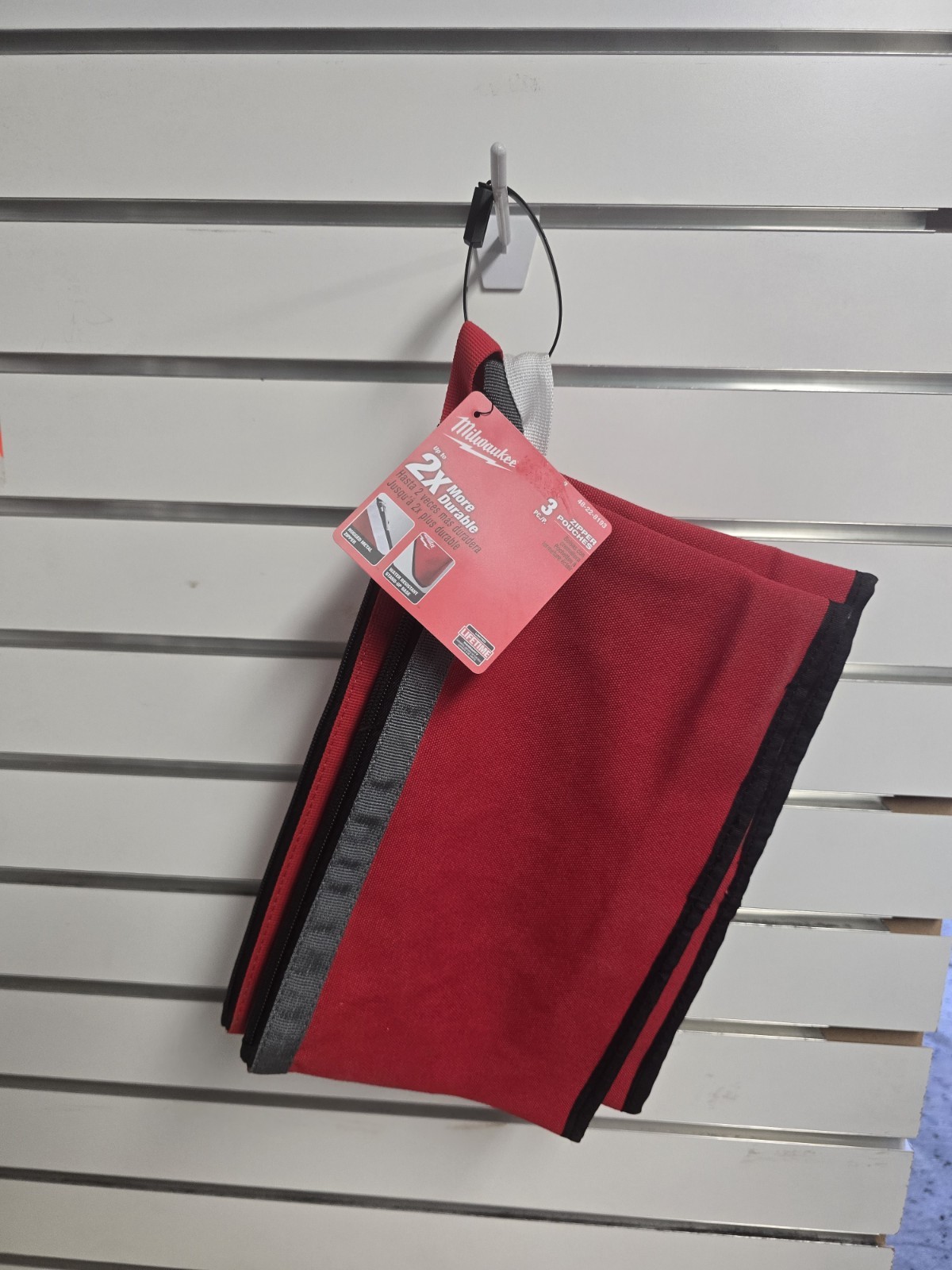 Milwaukee Zipper Tool Bag 12 in. Breathable Canvas Multi-Color (3-Pack)