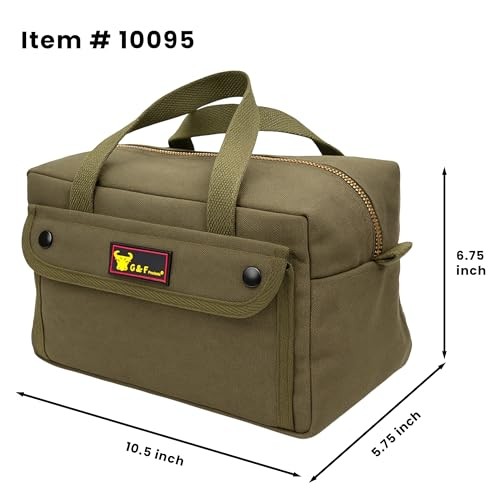Waxed Canvas All Purpose Military Style Olive Green (11″x7″x6″)